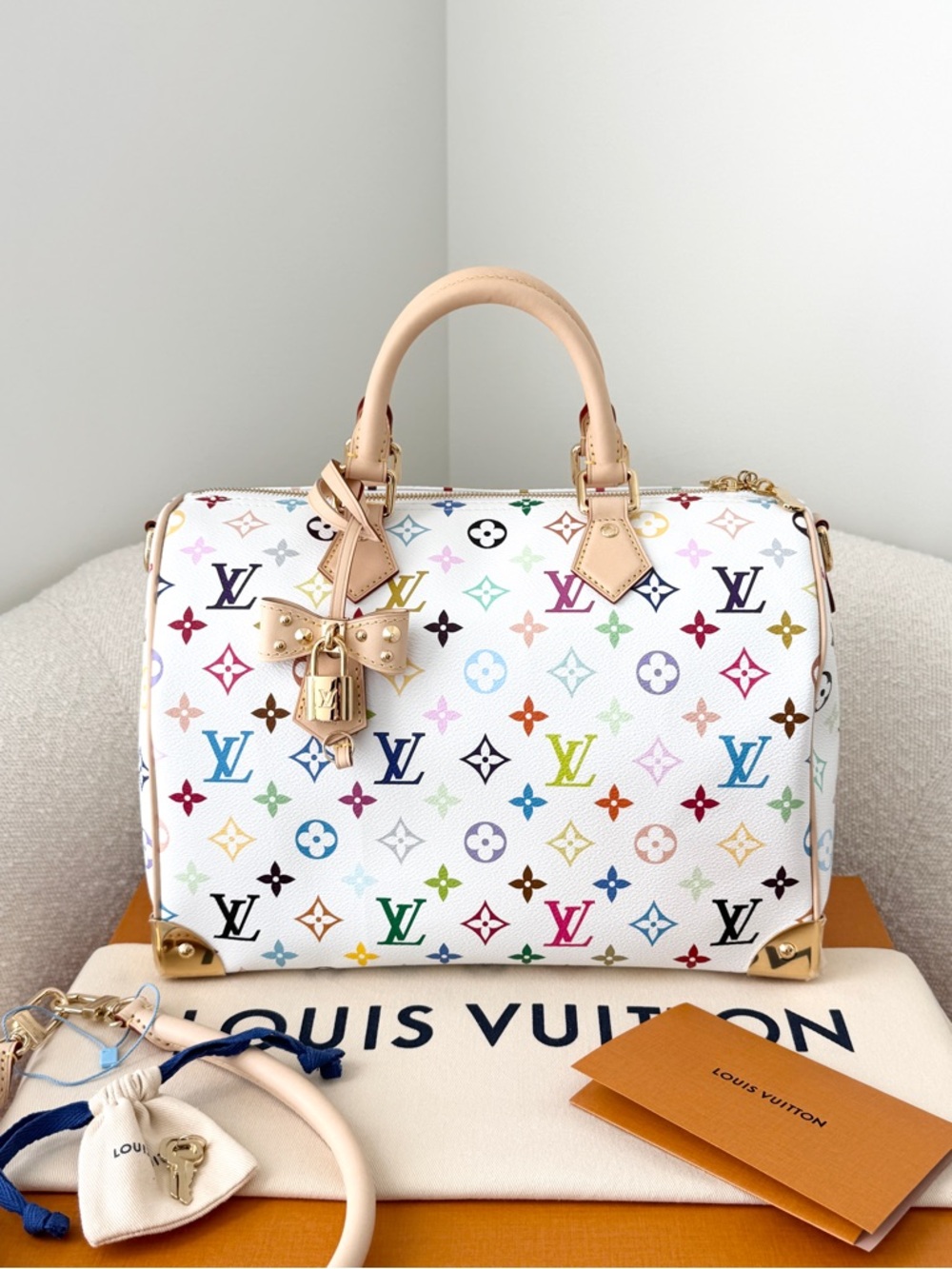❌SOLD❌2026 Louis Vuitton x Takashi Murakami Speedy Soft 30 Bag - Multicolor